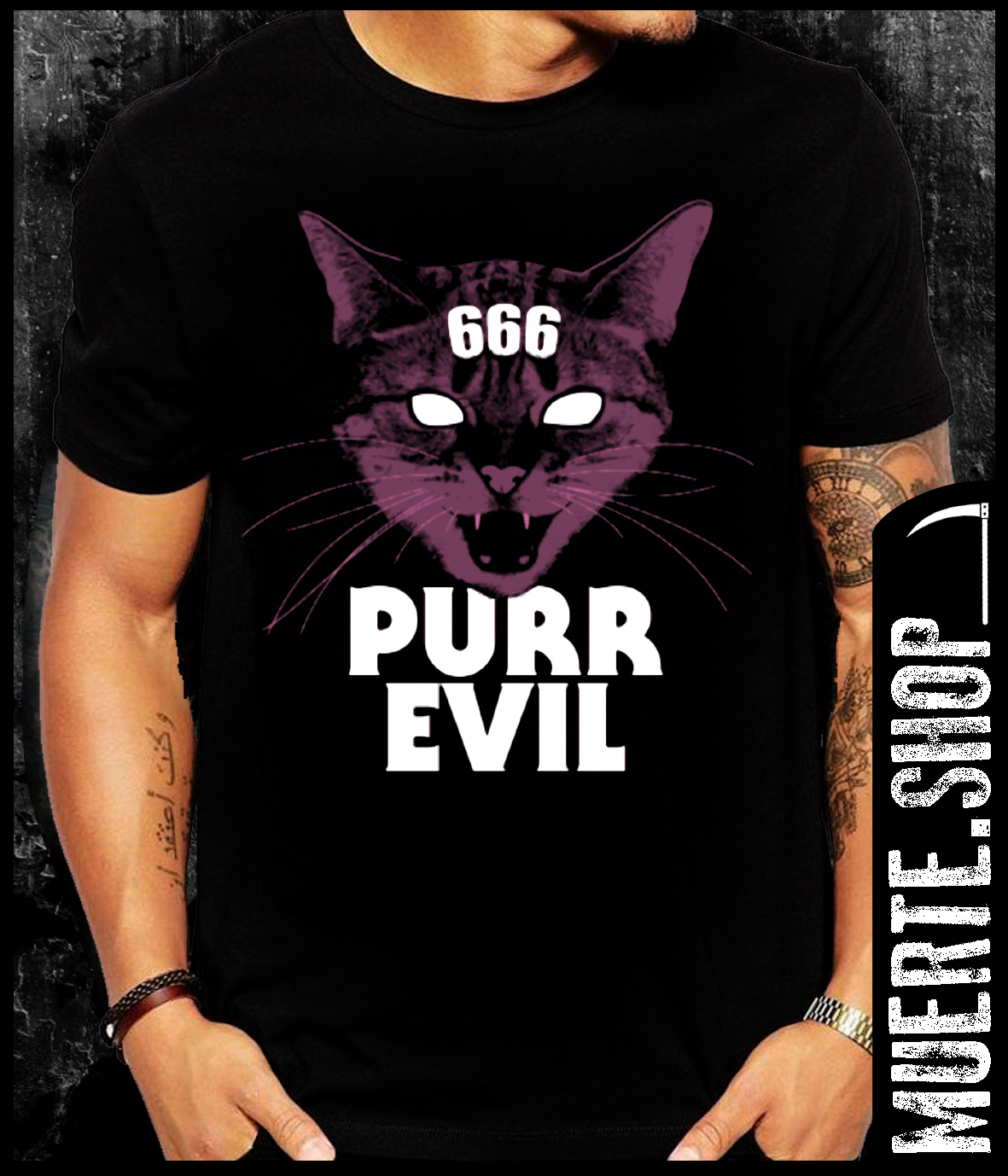 Черна тениска PURR EVIL 2
